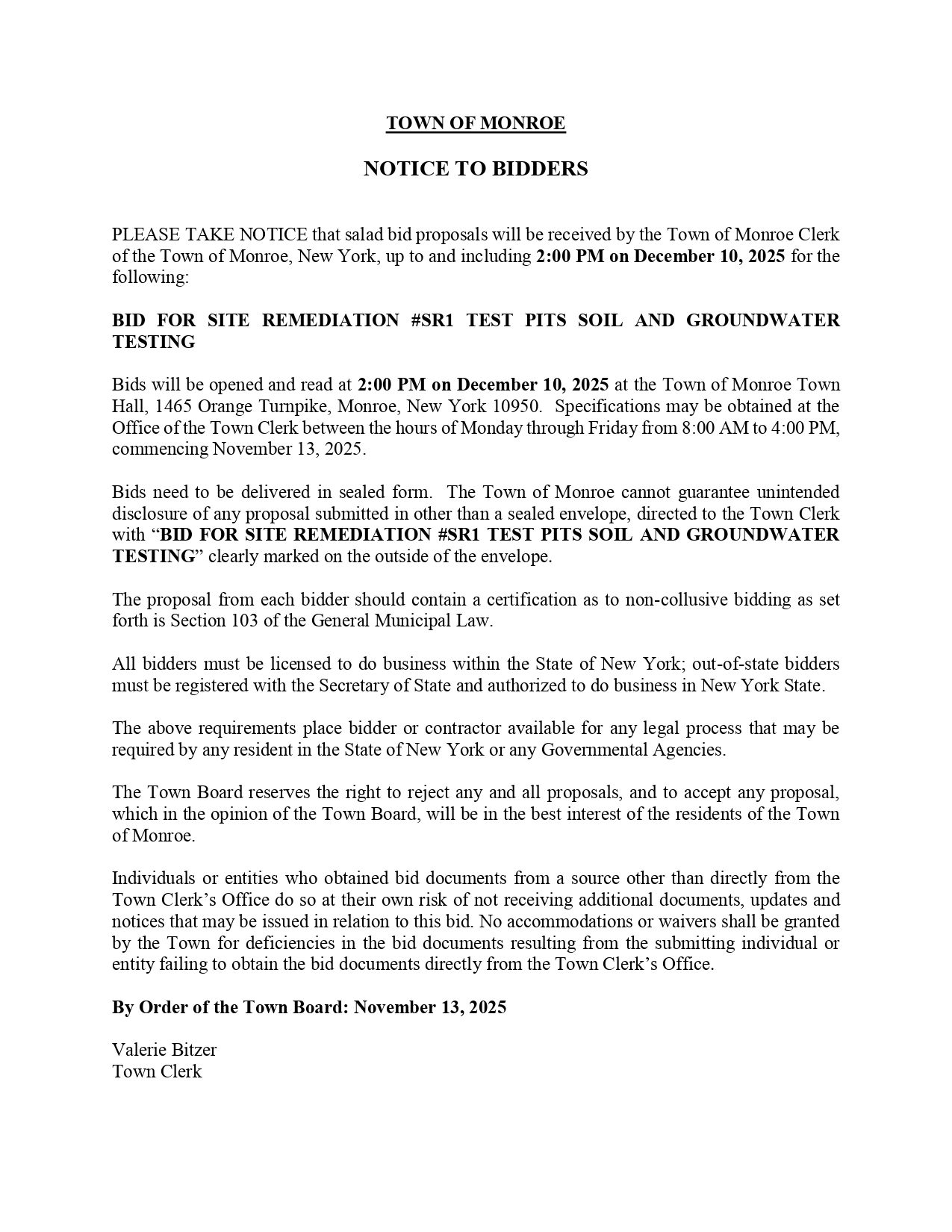 NOTICE TO BIDDERS RE Highway Dept. Site Remediation No. SR1 Test Pits Soil , Groundwater Testing Version 2_page-0001.jpg